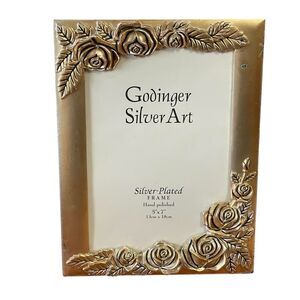 Vintage Godinger Silver Art Gold Tone 5”x7” Silver - Plated Photo Frame